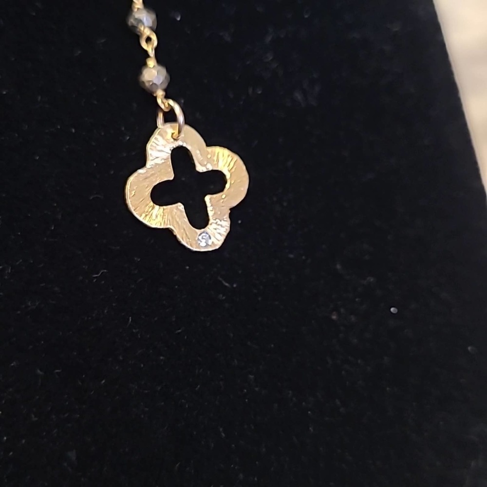 LaSoula Gold Plated Sterling Silver Y Drop Necklace - Picture 6 of 6